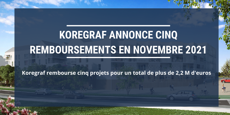 Koregraf annonce cinq remboursements en novembre 2021